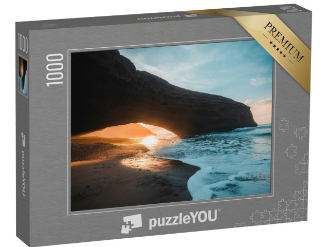 puzzle 1000 dílků „Kamenný oblouk na pláži Legzira u Agadiru, Maroko“