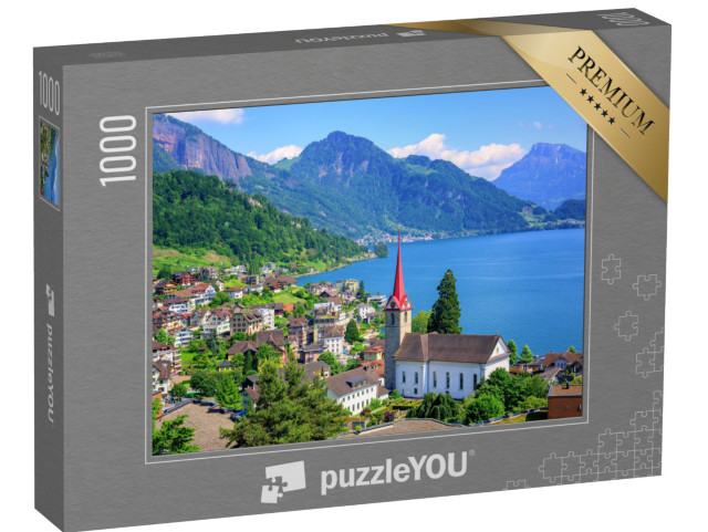 puzzle 1000 dílků „Lucernské jezero a Alpy, Švýcarsko“