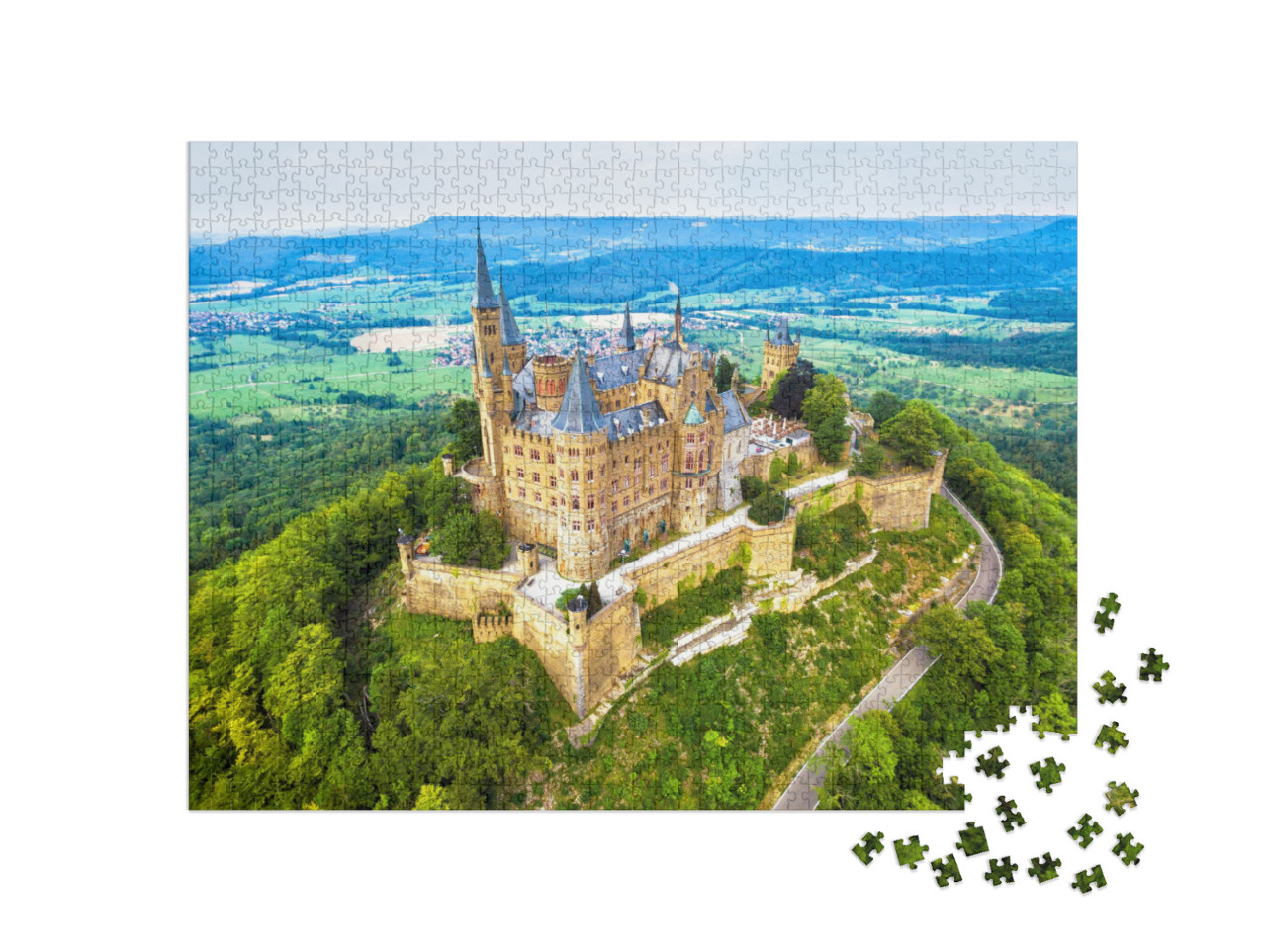 puzzle 1000 dílků „Zámek Hohenzollern ve Švábském Albu“