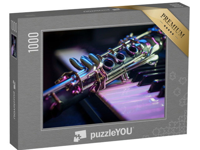 puzzle 1000 dílků „Klarinet a klávesy elektrického piana“