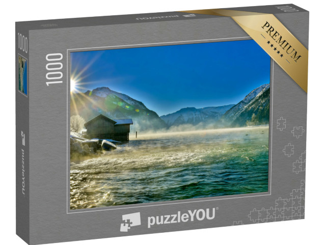 puzzle 1000 dílků „Východ slunce u jezera Achensee, Rakousko“