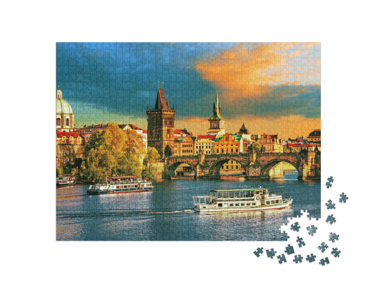 puzzle 1000 dílků „Praha na Vltavě, Česká republika“