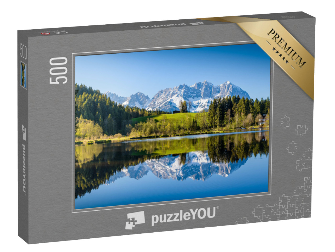 puzzle 500 dílků „Idylická alpská krajina“