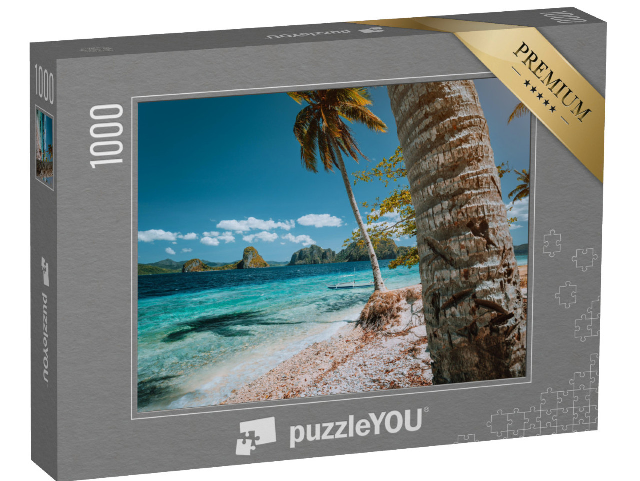 puzzle 1000 dílků „Krásná palmová pláž na Filipínách“