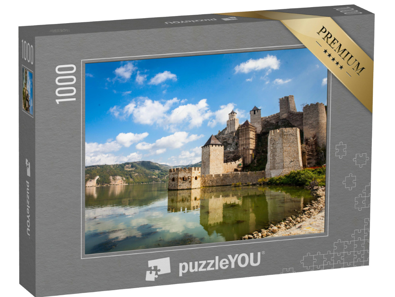 puzzle 1000 dílků „Středověká pevnost v Golubci, Srbsko“