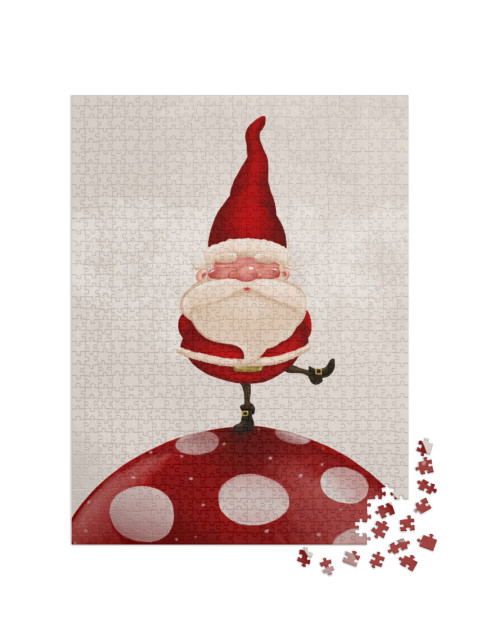 puzzle 1000 dílků „Malý Ježíšek na velké muchomůrce“