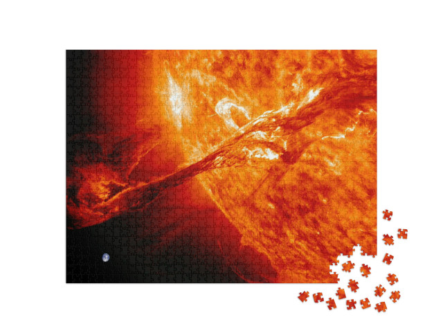 puzzle 1000 dílků „Záběr slunce zblízka“