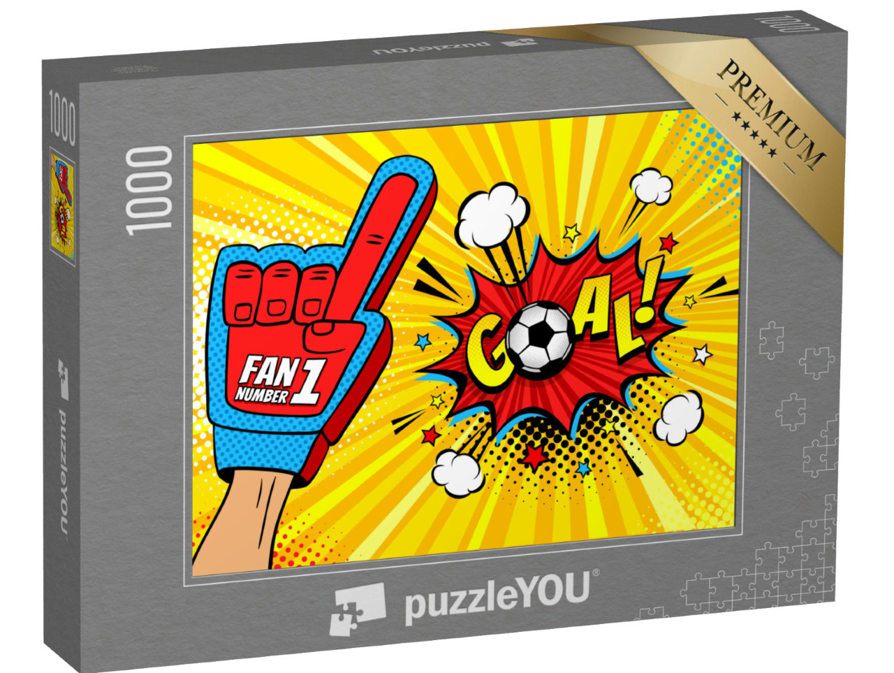 puzzle 1000 dílků „Mužská ruka slaví gól“