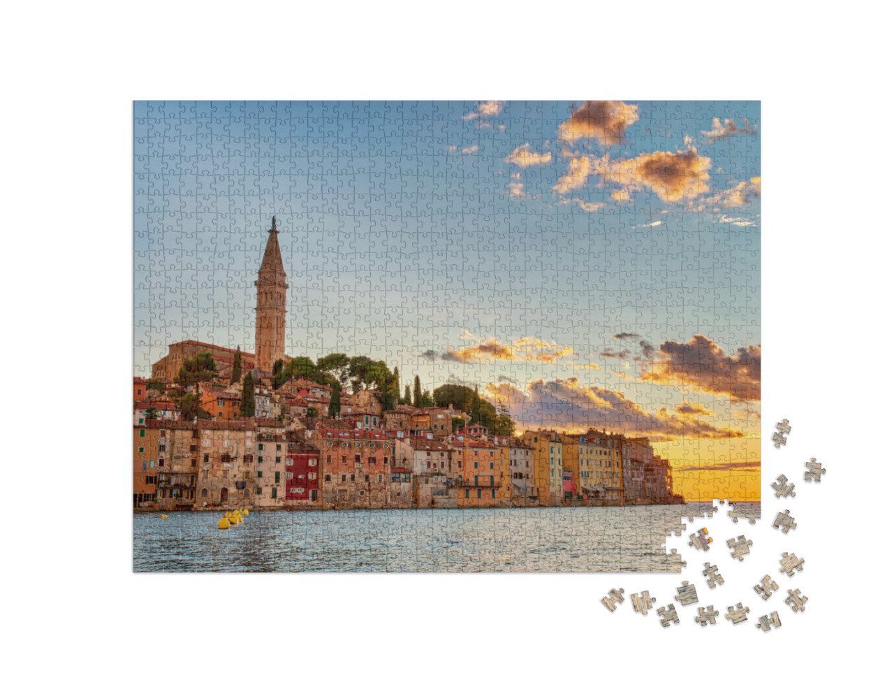 puzzle 1000 dílků „Staré centrum města Rovinj, Chorvatsko“