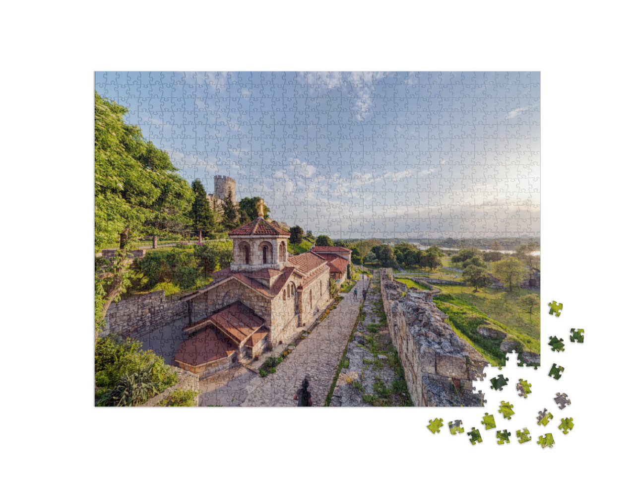 puzzle 1000 dílků „Bělehradská pevnost a park Kalemegdan, Bělehrad, Srbsko“