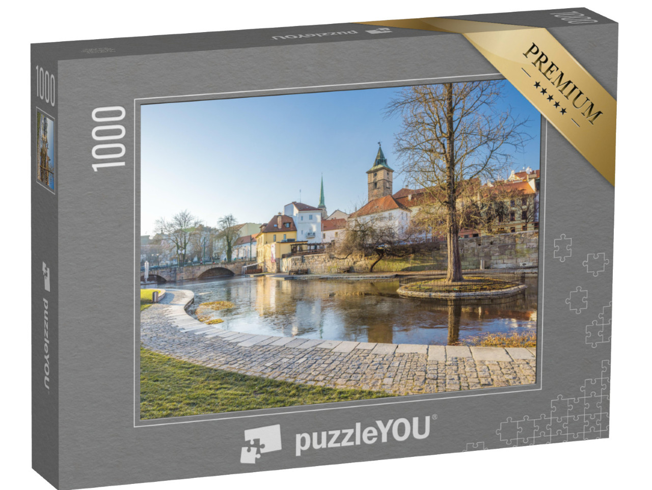 puzzle 1000 dílků „Mlýnská strouha, Plzeň, Česká republika“