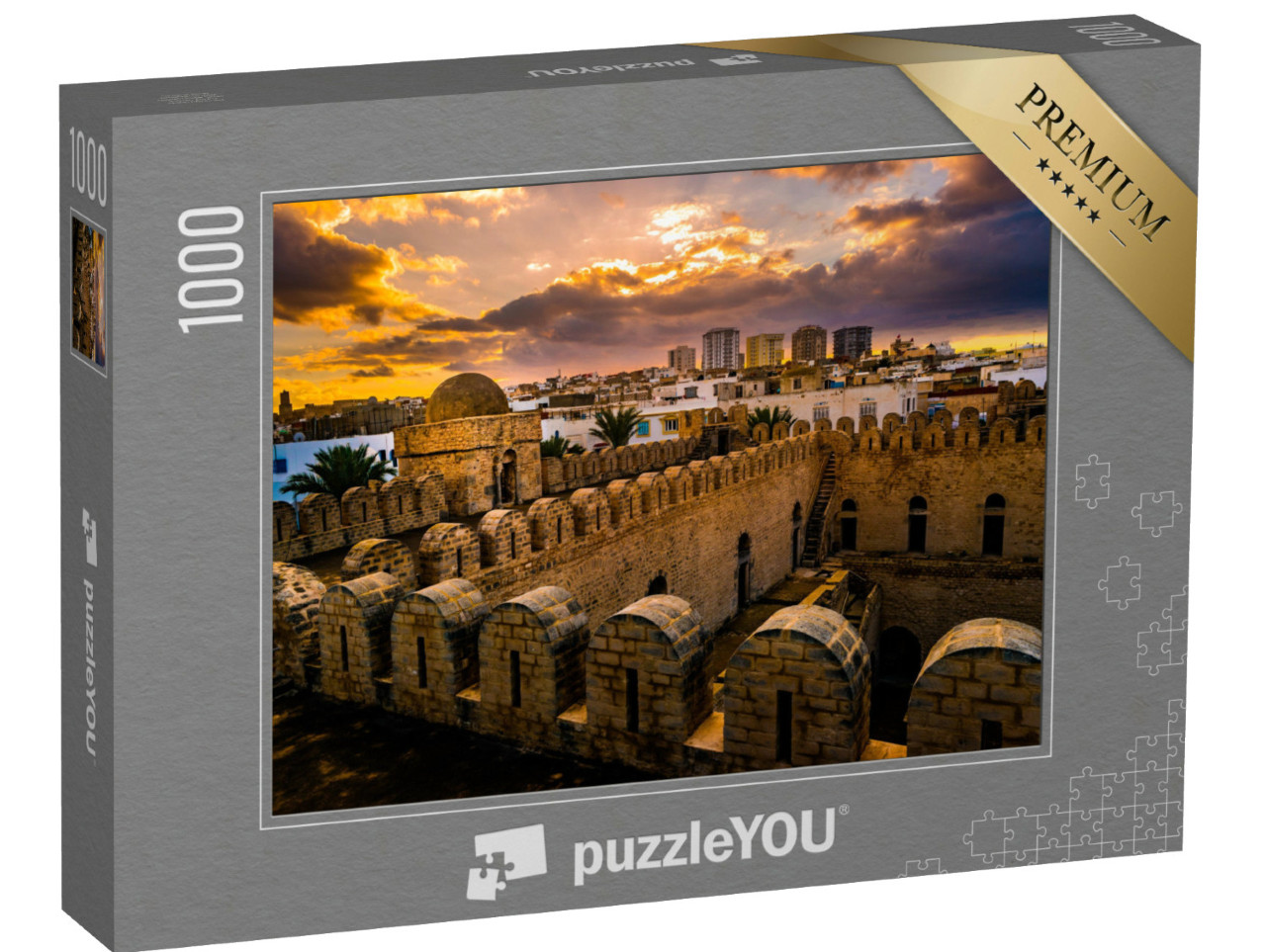 puzzle 1000 dílků „Pohled z hradeb pevnosti Ribat v tuniském městě Sousse“