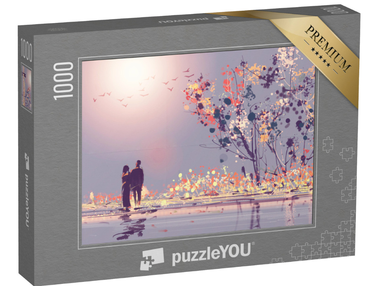 puzzle 1000 dílků „Pár v kráse západu slunce“