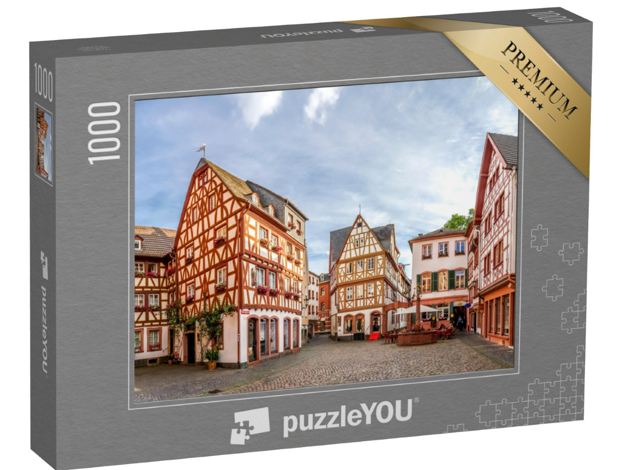 puzzle 1000 dílků „Staré město Mohuče, Německo“