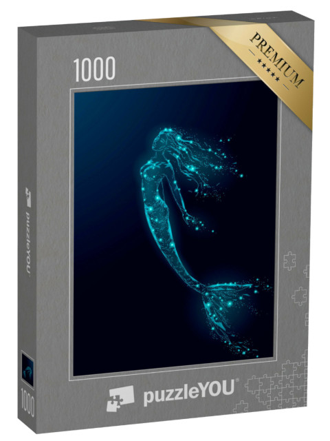 puzzle 1000 dílků „Světelná silueta mořské panny“