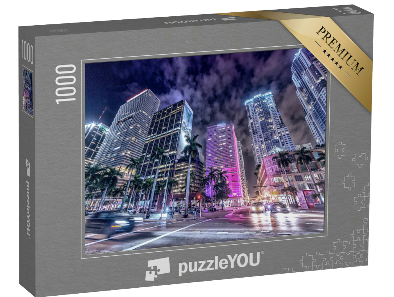 puzzle 1000 dílků „Noční centrum Miami“
