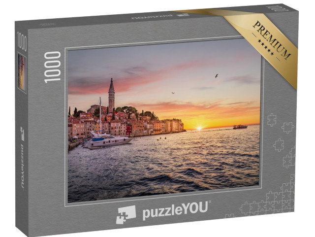 puzzle 1000 dílků „Staré centrum města Rovinj při západu slunce, Istrie, Chorvatsko“