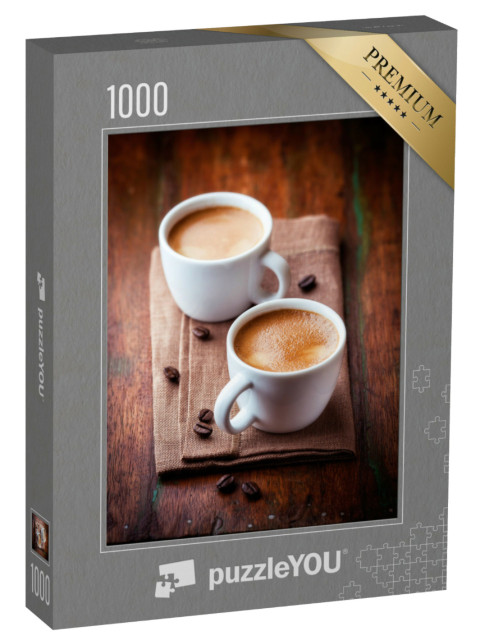 puzzle 1000 dílků „Dva šálky čerstvě uvařeného espressa“