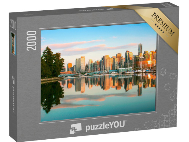 puzzle 2000 dílků „Vancouver při západu slunce, Britská Kolumbie, Kanada“