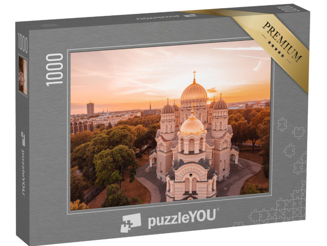 puzzle 1000 dílků „Katedrála Narození Krista v Rize, Lotyšsko“