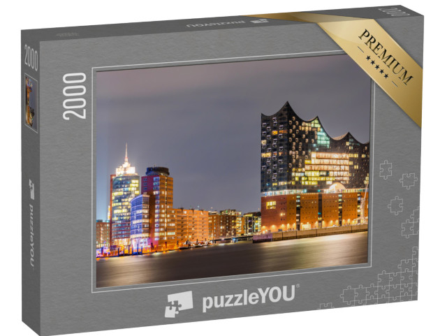 puzzle 2000 dílků „Elbphilharmonie a hamburský přístav v noci“