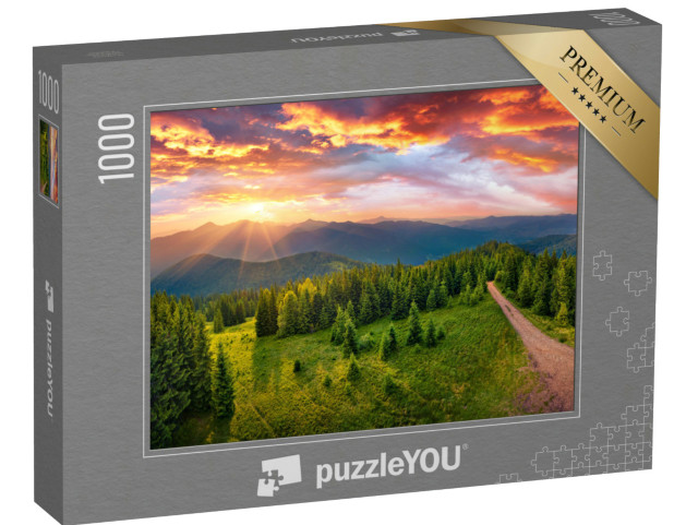 puzzle 1000 dílků „Hora Yahidna v prvním slunečním světle, Karpaty“