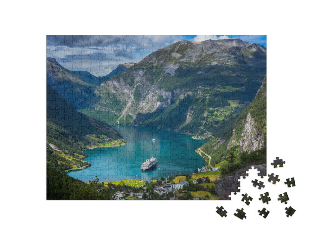 puzzle 500 dílků „Působivý Geirangerfjord, Norsko“