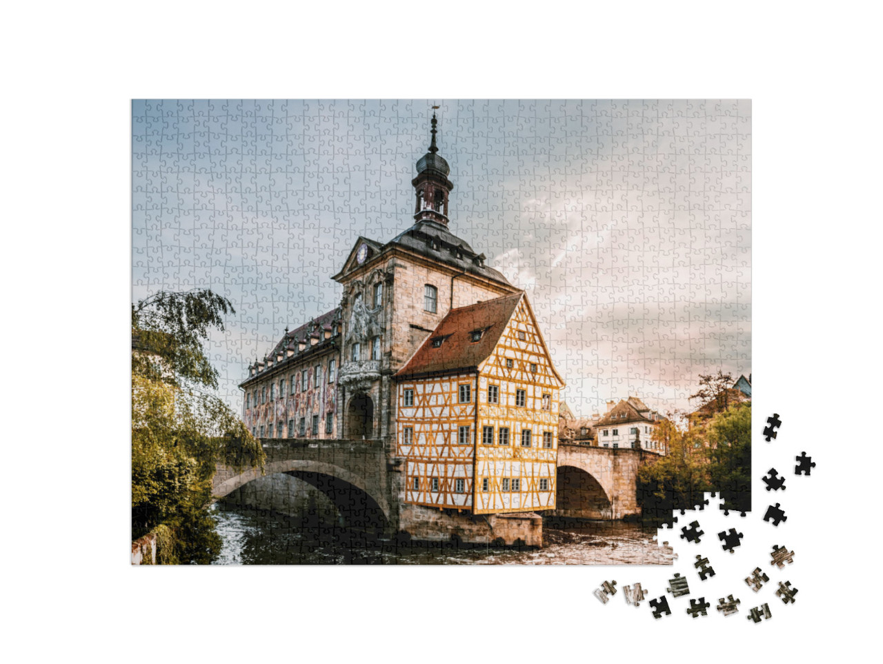 puzzle 1000 dílků „Stará radnice v Bambergu, Německo“