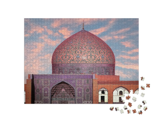 puzzle 1000 dílků „Velkolepá kopule mešity šejka Lotfolláha, Írán“
