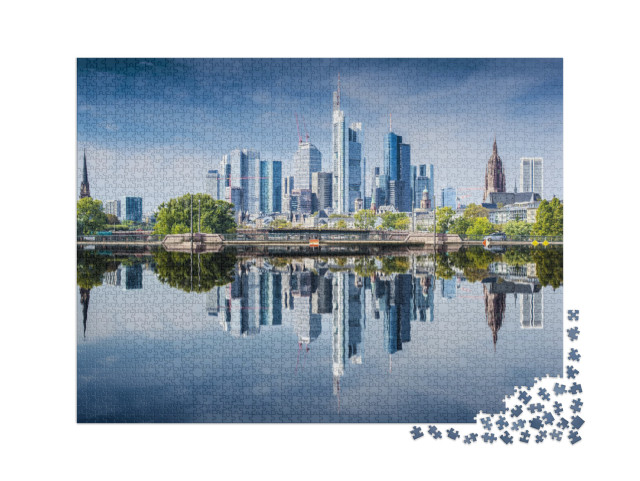 puzzle 2000 dílků „Panorama Frankfurtu nad Mohanem, Německo“