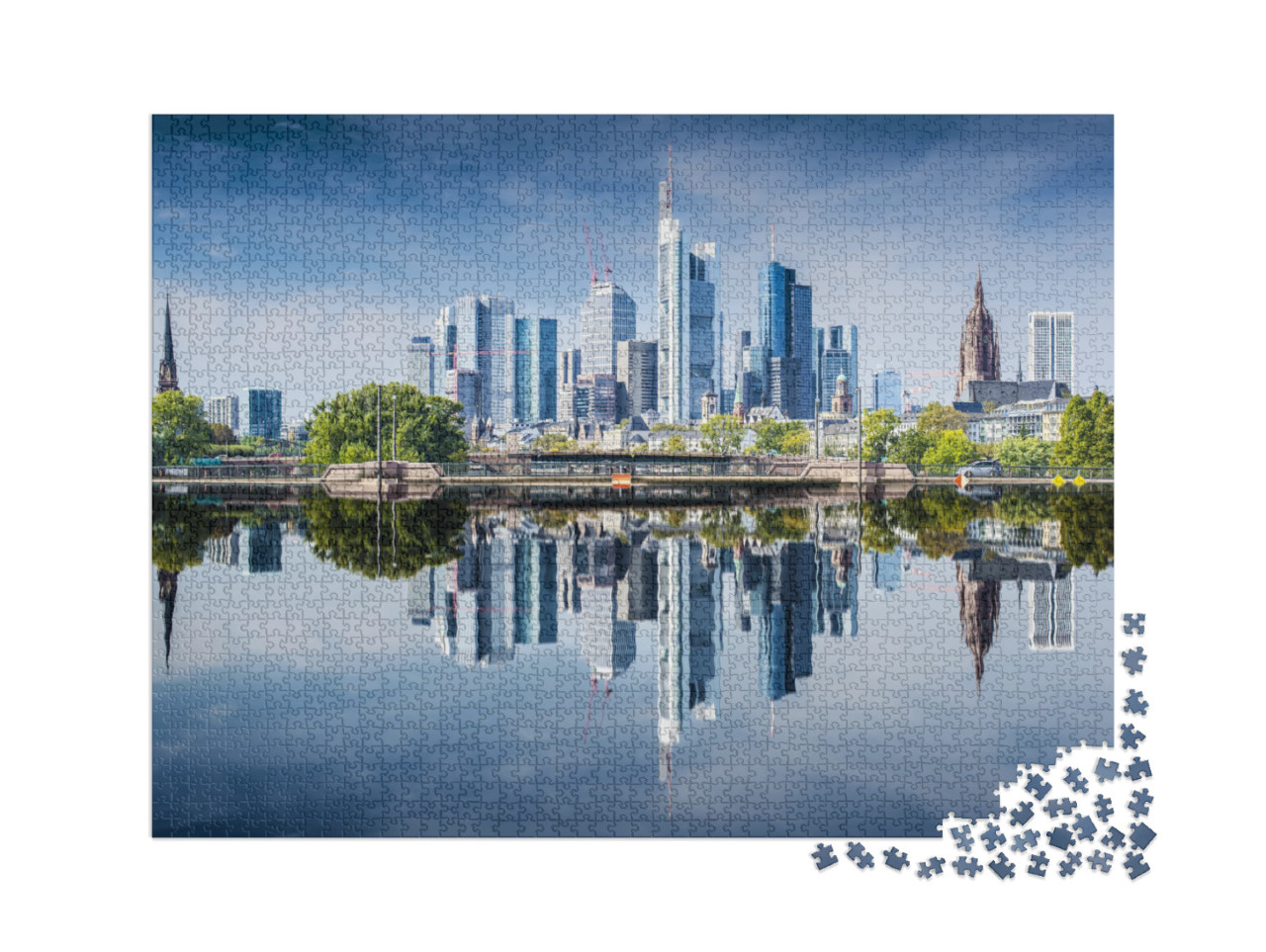puzzle 2000 dílků „Panorama Frankfurtu nad Mohanem, Německo“