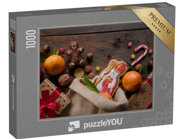 puzzle 1000 dílků „Mikulášské sušenky s dárky“