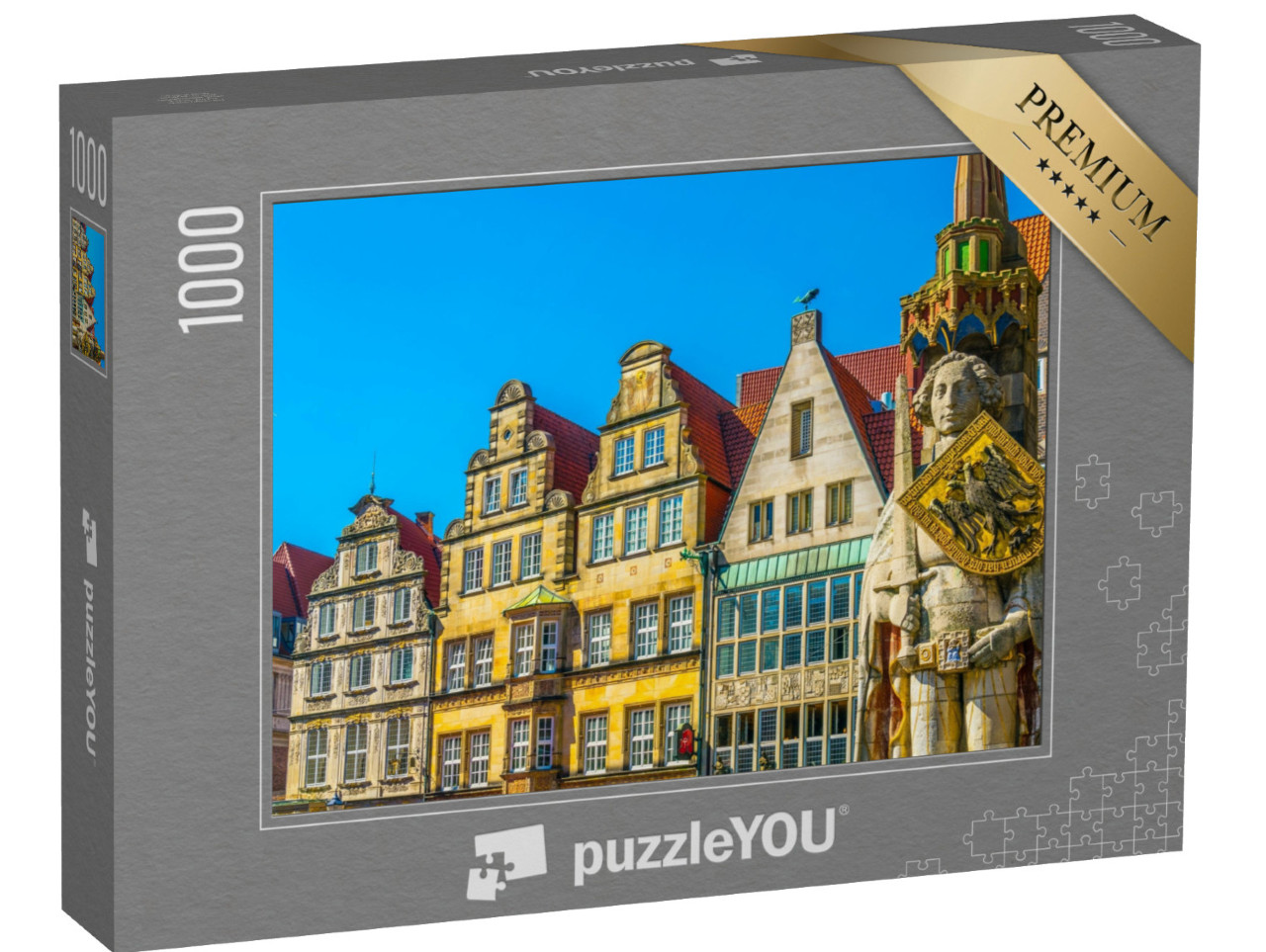 puzzle 1000 dílků „Socha Rolanda v Brémách“