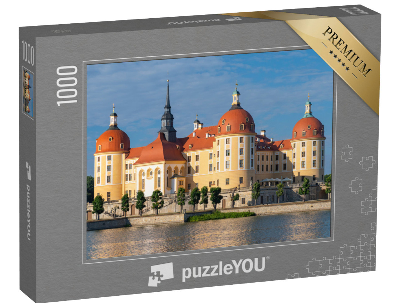 puzzle 1000 dílků „Barokní zámek Moritzburg u Drážďan, Sasko“