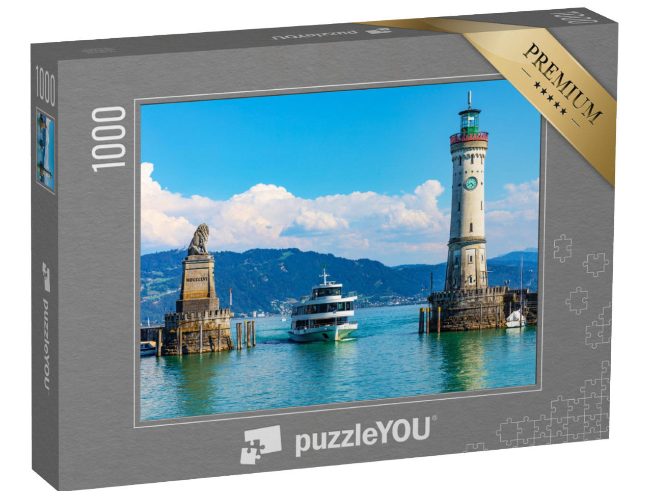 puzzle 1000 dílků „Lindau u Bodamského jezera v Bavorsku“