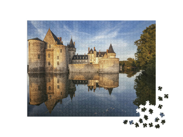 puzzle 1000 dílků „Sully-sur-loire, Francie: Zámek v údolí Loiry“