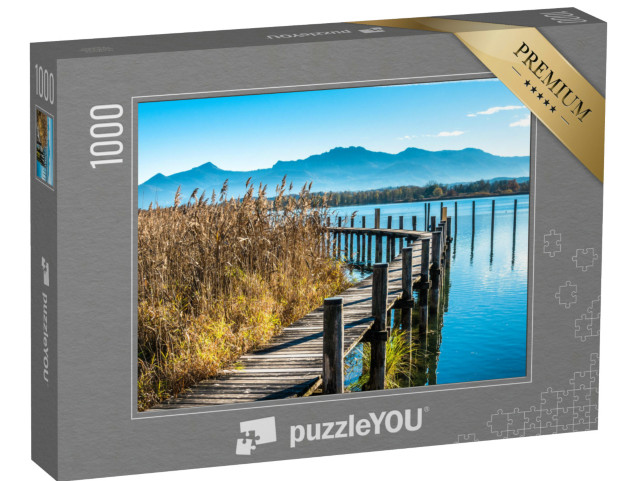 puzzle 1000 dílků „Krajina u jezera Chiemsee - Bavorsko - Německo“
