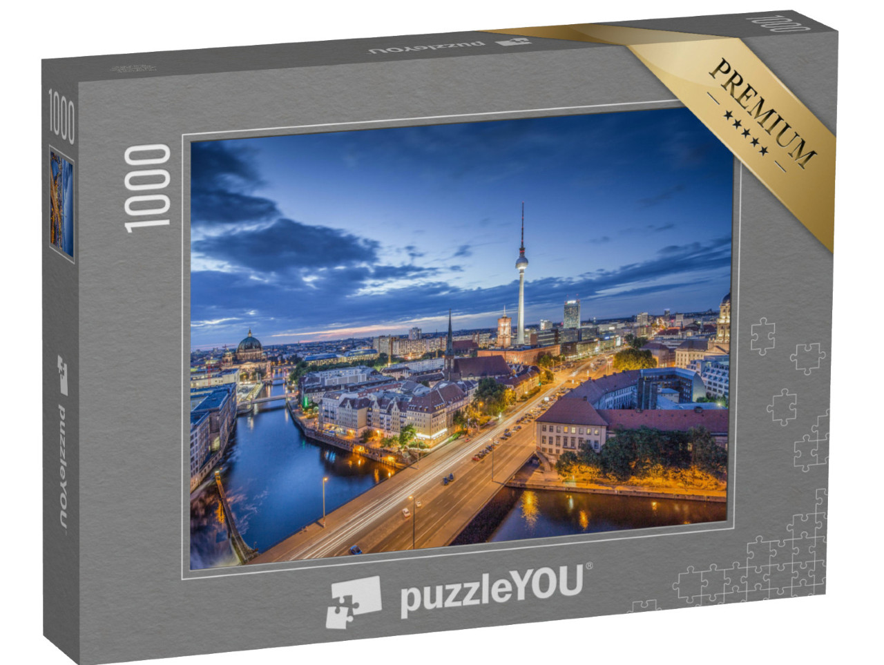 puzzle 1000 dílků „Pohled na večerní Berlín“