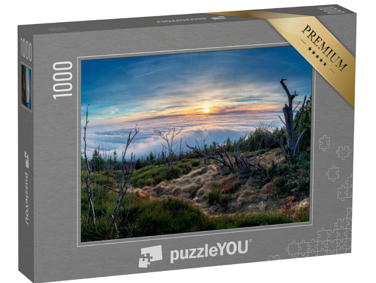 puzzle 1000 dílků „Východ slunce Ještěd, Česká republika“