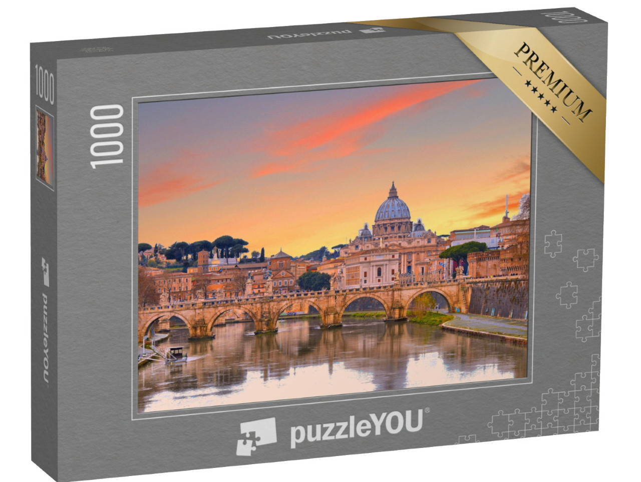 puzzle 1000 dílků „Bazilika svatého Petra při západu slunce, Řím, Itálie“