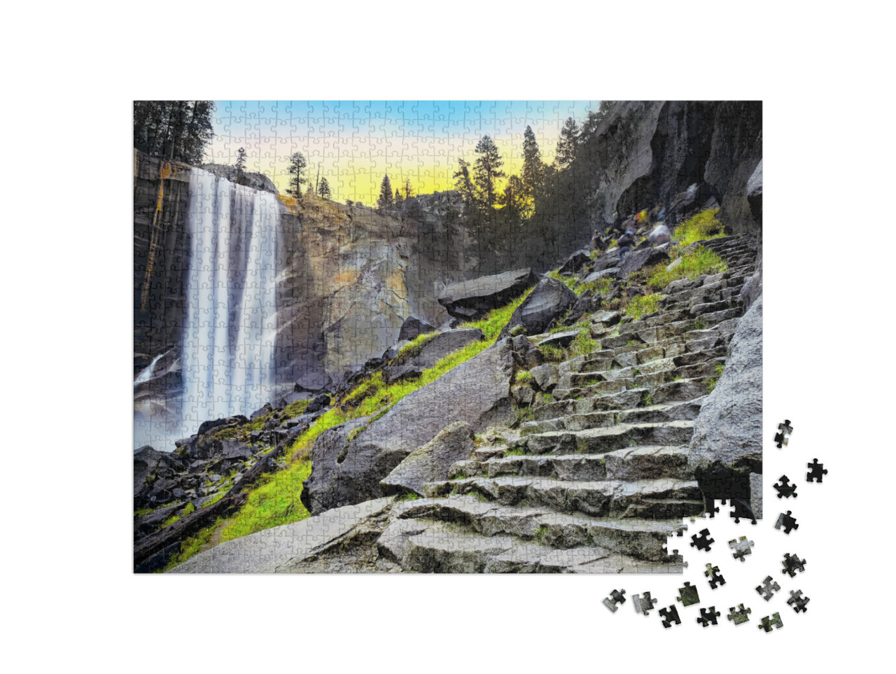 puzzle 1000 dílků „Vernal Falls v Yosemitském národním parku, Kalifornie, USA“