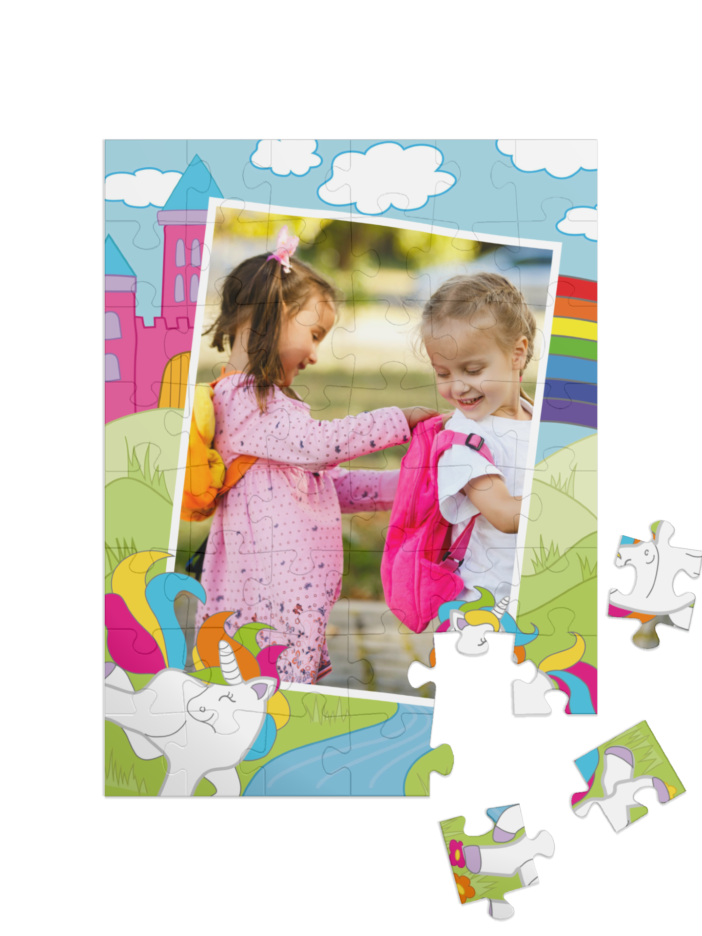 „Duhový svět“ puzzle na výšku