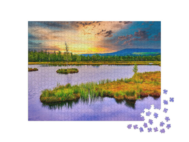 puzzle 1000 dílků „Chalupská slať, Šumava, Česká republika“