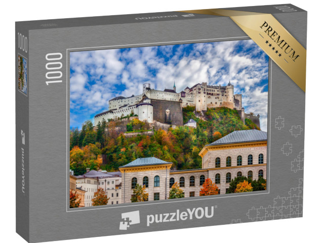 puzzle 1000 dílků „Nádherný výhled na pevnost Hohensalzburg, Salcburk, Rakousko“