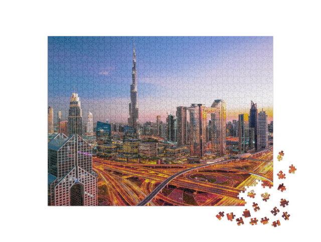 puzzle 1000 dílků „Panorama centra Dubaje“