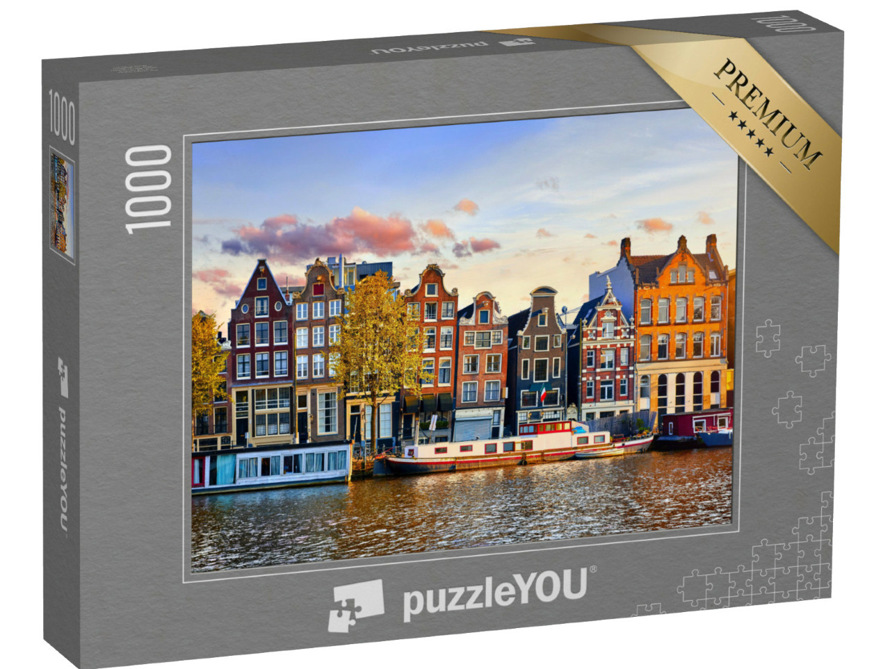 puzzle 1000 dílků „Taneční domy v Amsterdamu, Holandsko“