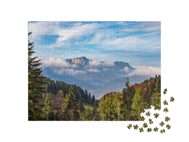 puzzle 1000 dílků „Pohled na hory z Jennerbergu, Berchtesgadener Land“