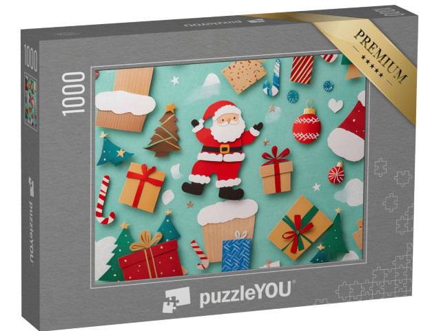 puzzle 1000 dílků „Santa Claus řemeslné zábavy“