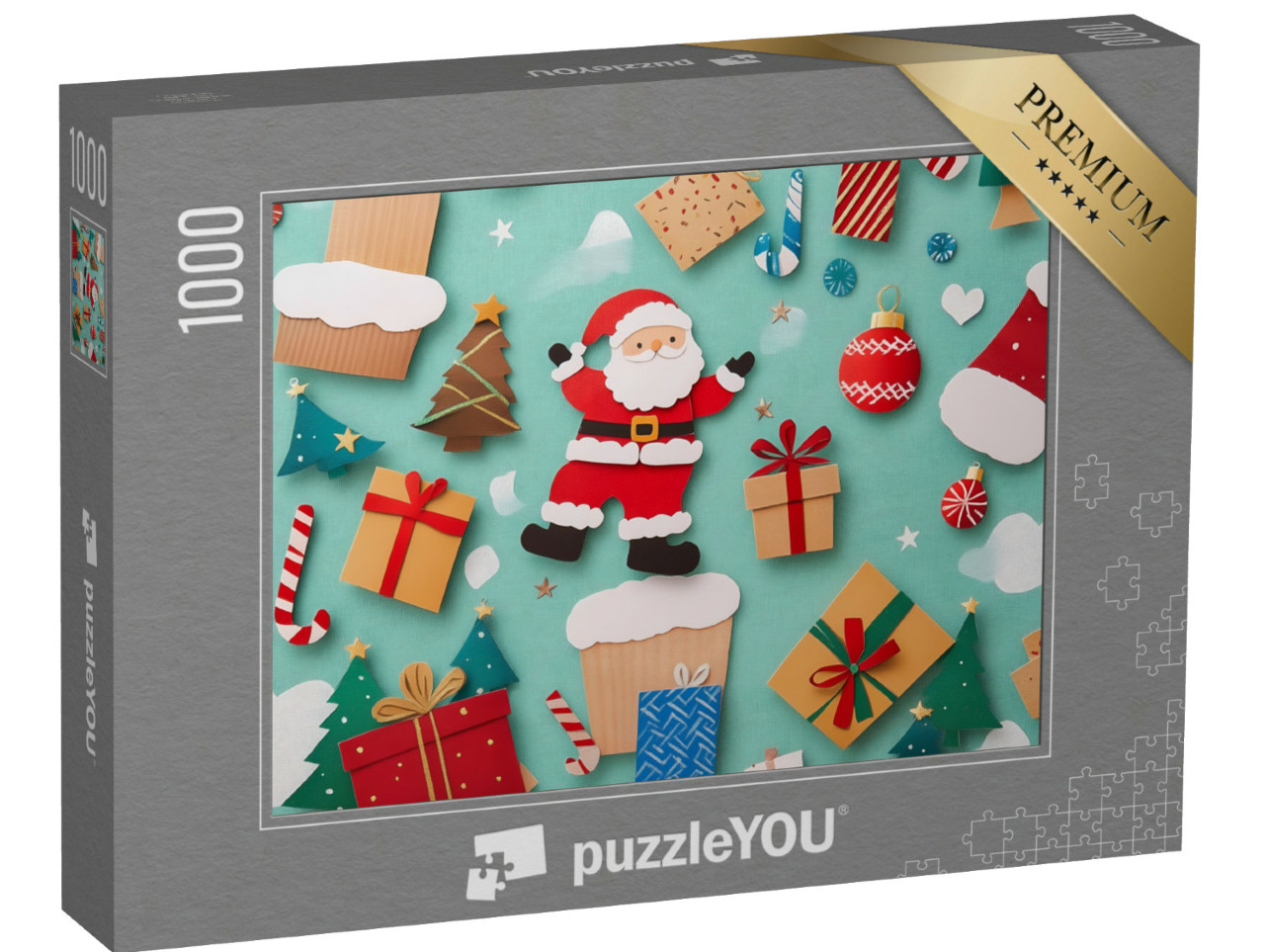 puzzle 1000 dílků „Santa Claus řemeslné zábavy“