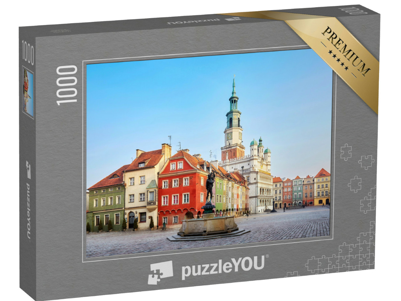 puzzle 1000 dílků „Hlavní náměstí ve starém centru Poznaně, Polsko“